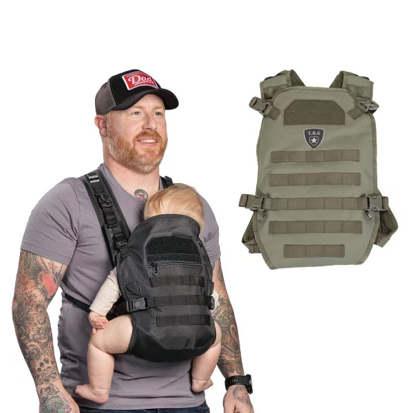 TBG Mens Tactical hip healthy Baby Carrier for Infants and Toddlers